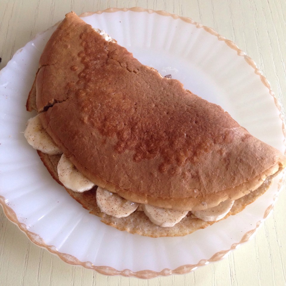Овсяные блины с банановой начинкой
