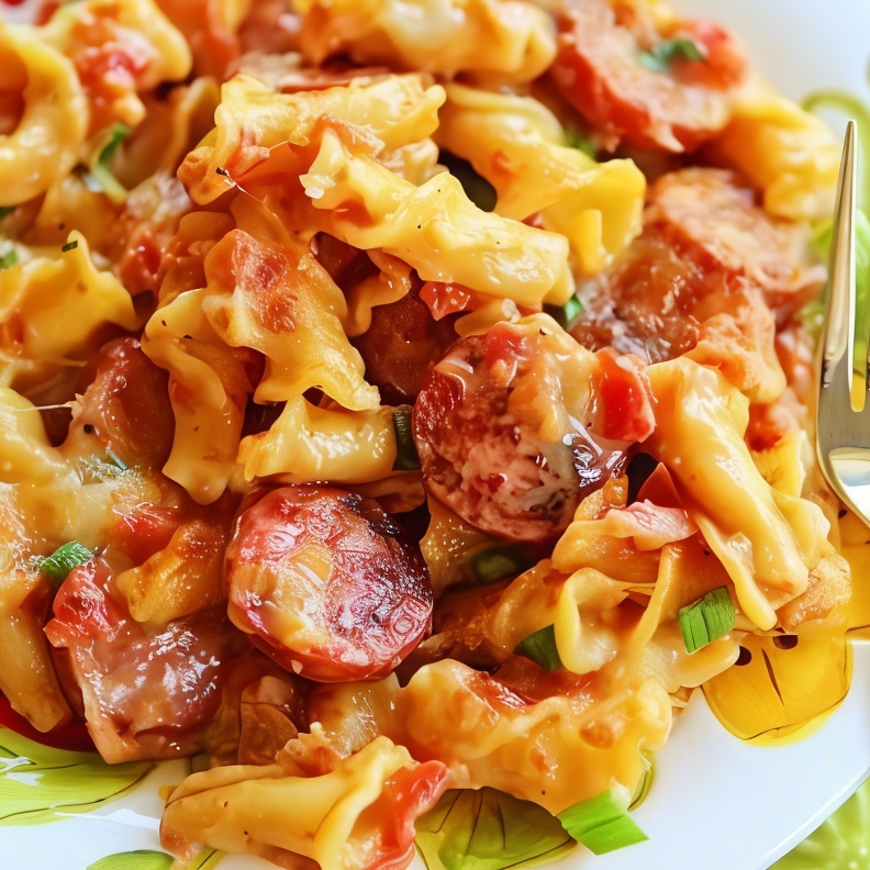 Паста с пряными колбасками