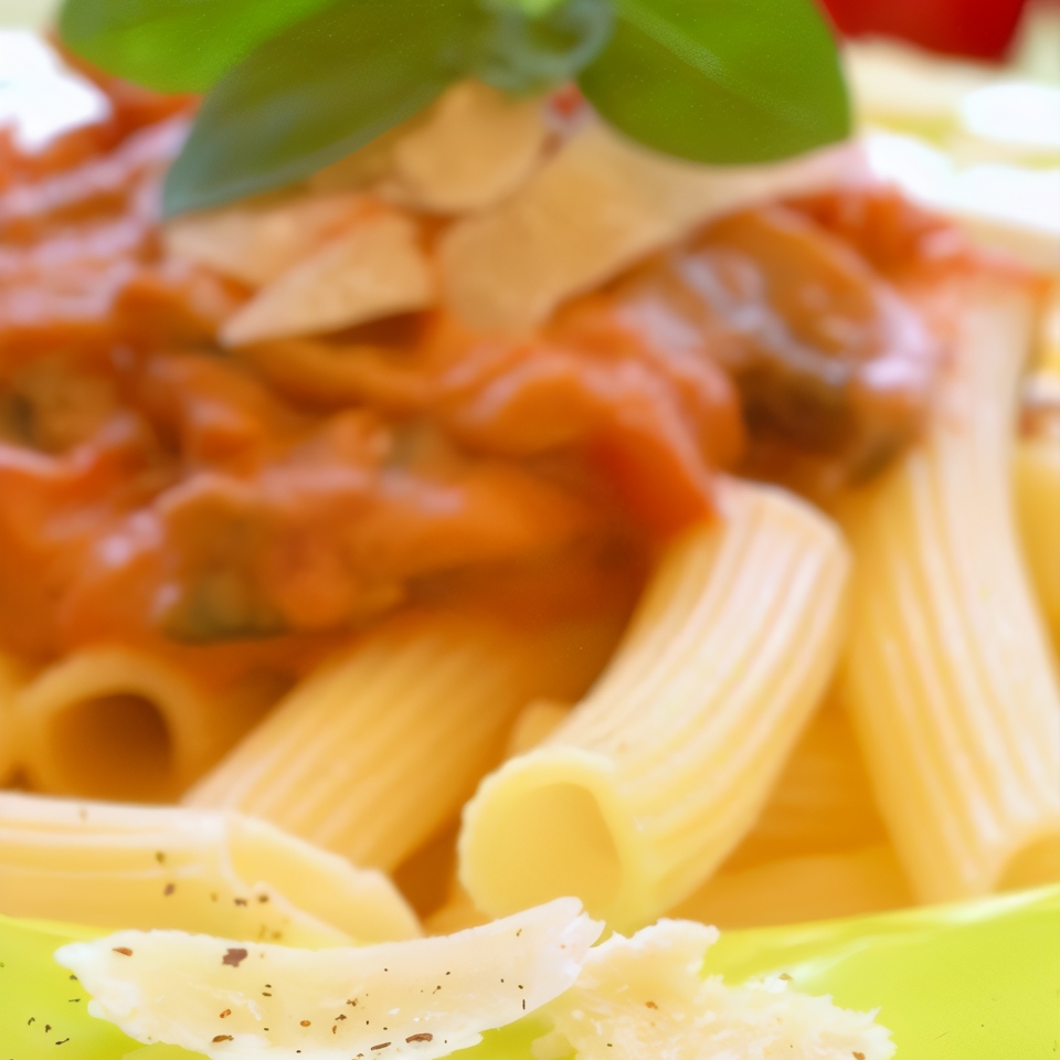 Паста с тыквой, грибами, горгонзолой и чипсами из шалфея