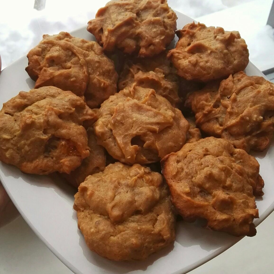 Печенье с хурмой и грецкими орехами