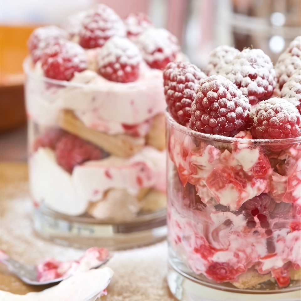 Печеный десерт из замороженных фруктов с маскарпоне
