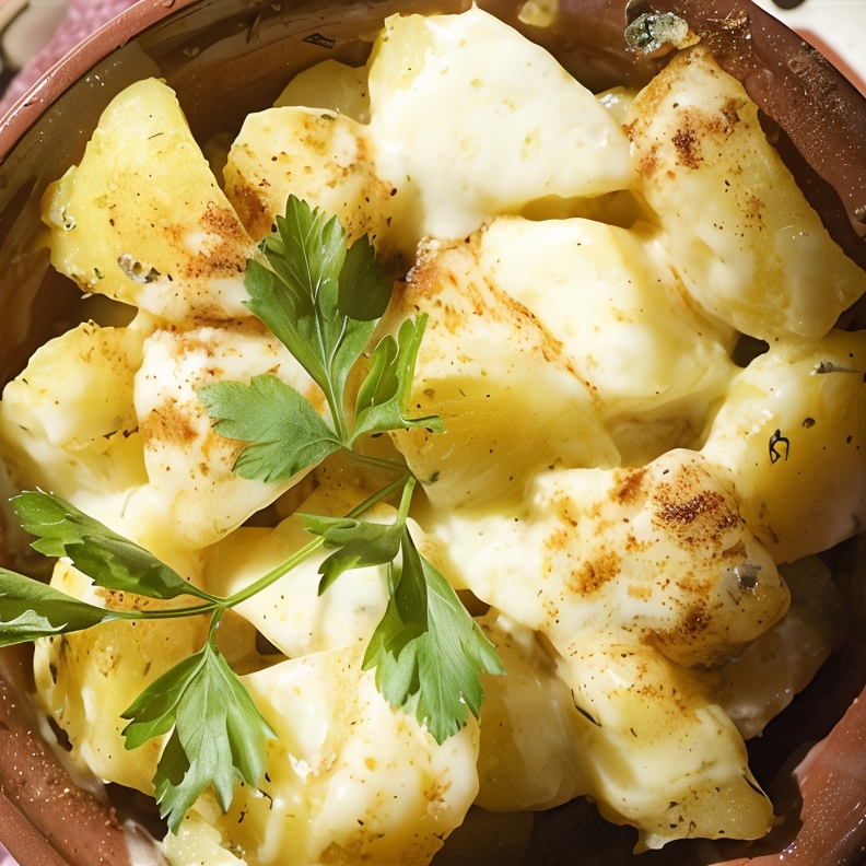 Печеный картофель с шафраном