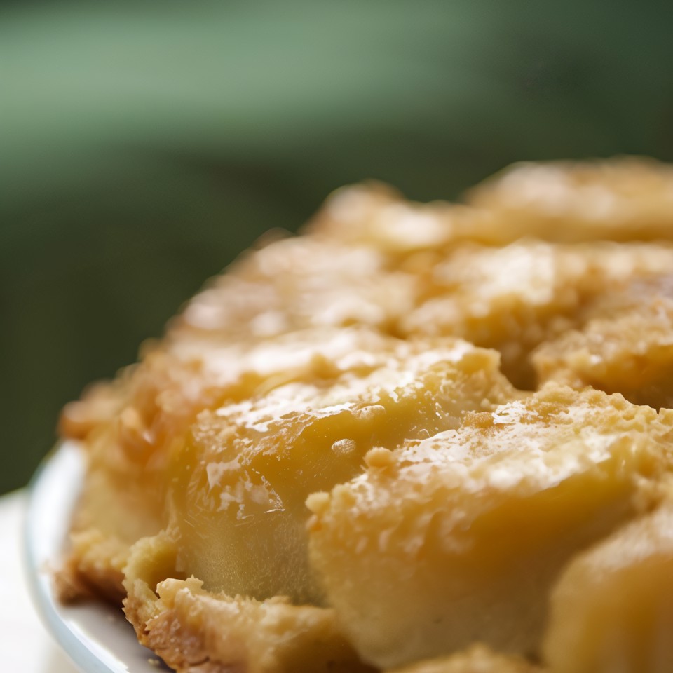 Песочный пирог из айвы с карамелью