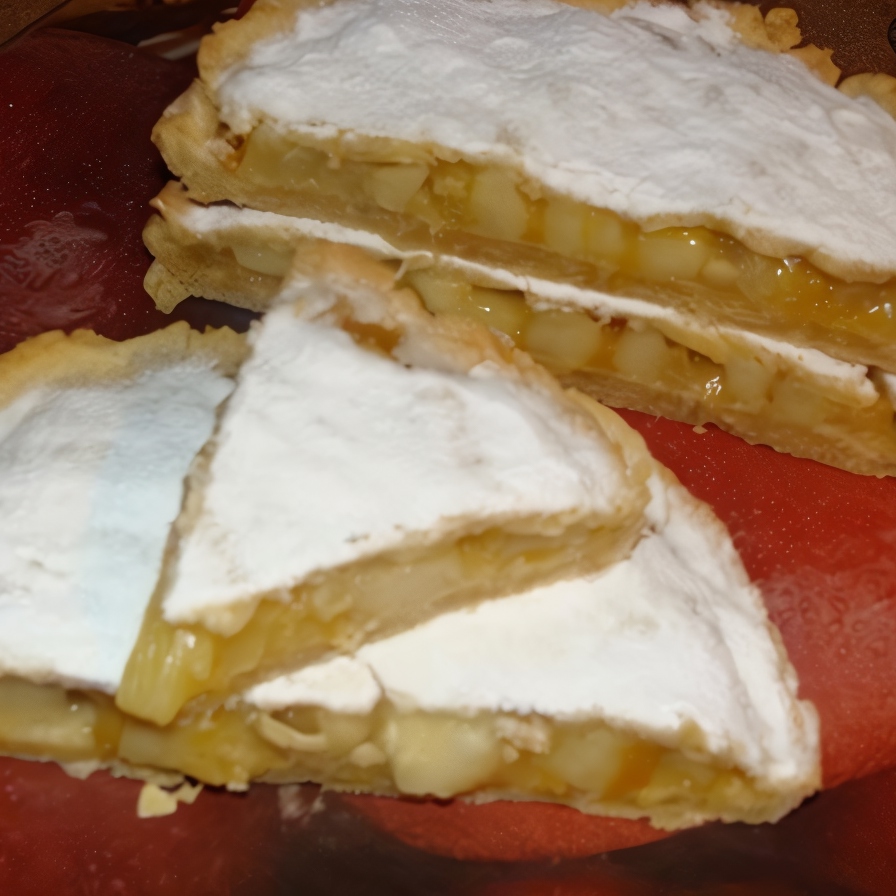 Пирог с яблоками, манго и папайей