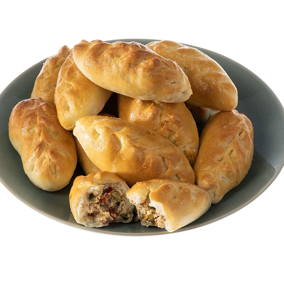 Пирожки с курицей и овощами