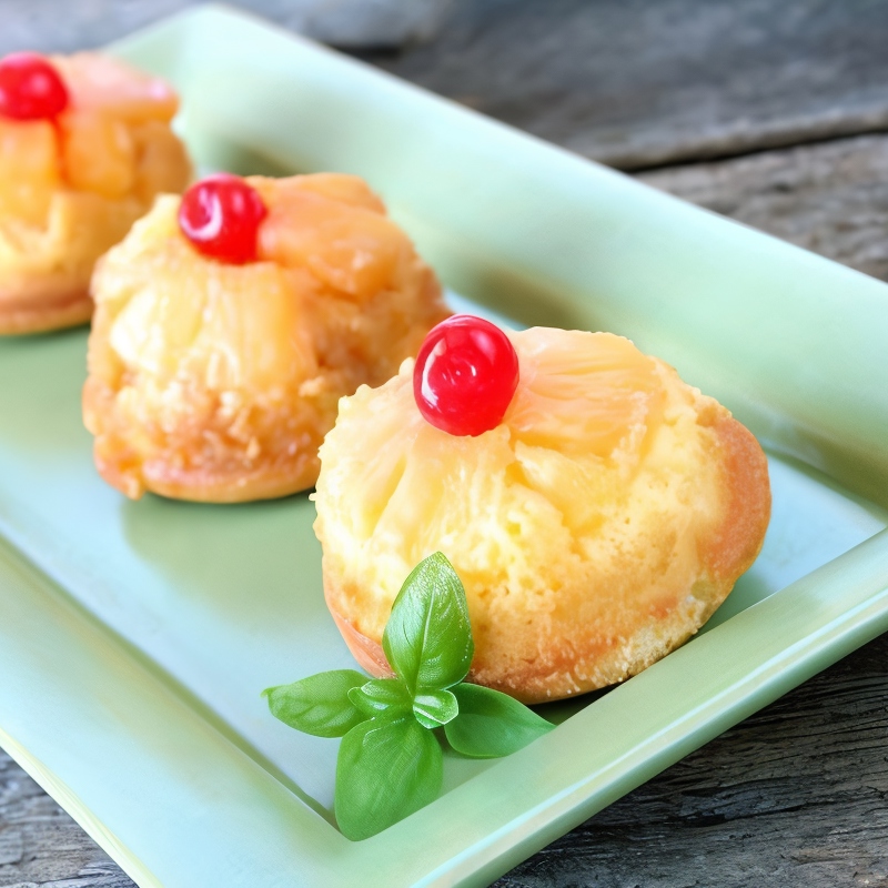 Пирожные с ананасом и кокосом