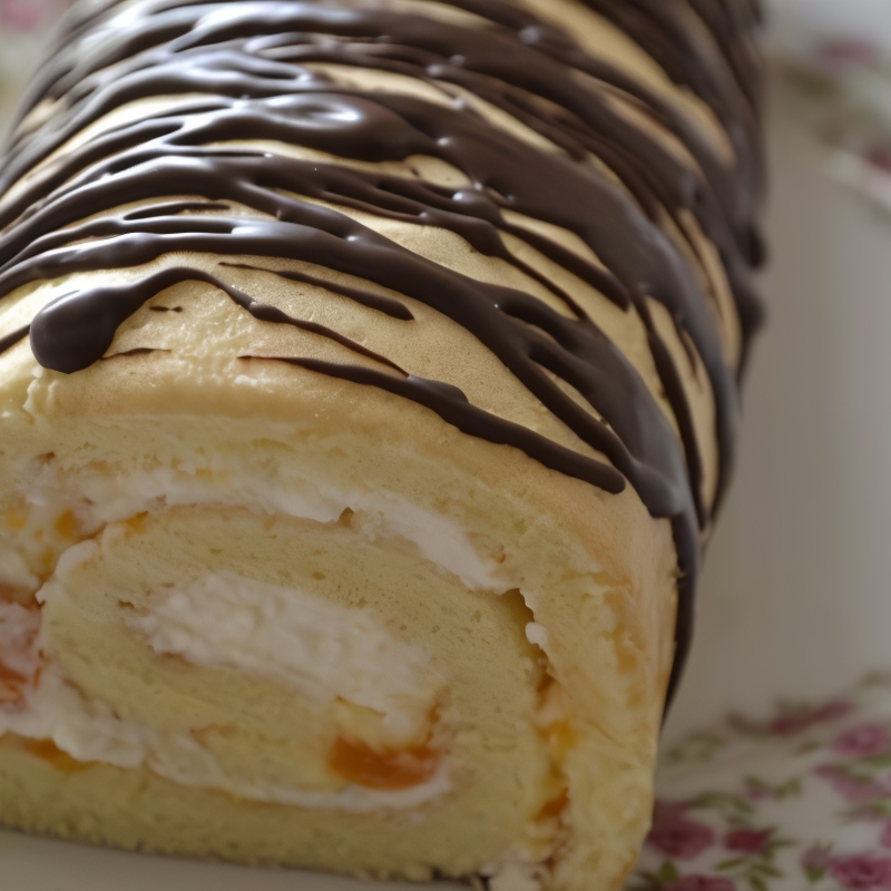 Рулет с творогом и курагой