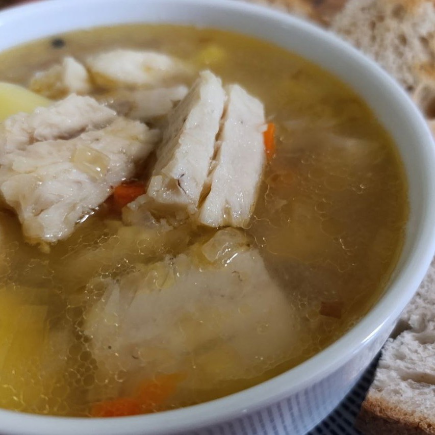 Рыбный суп из хека