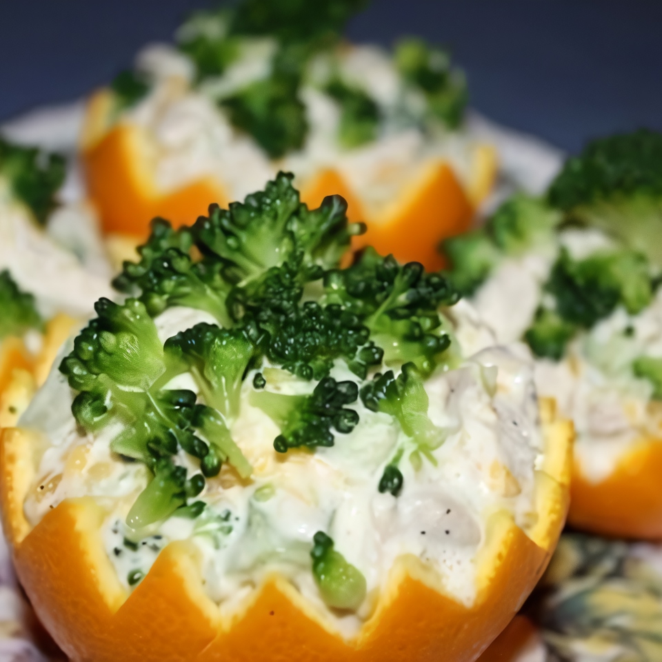 Салат с брокколи и апельсинами