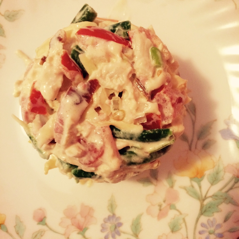 Салат с ветчиной и стручковой фасолью