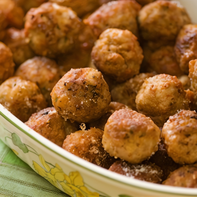Шарики из говядины с мягким сыром