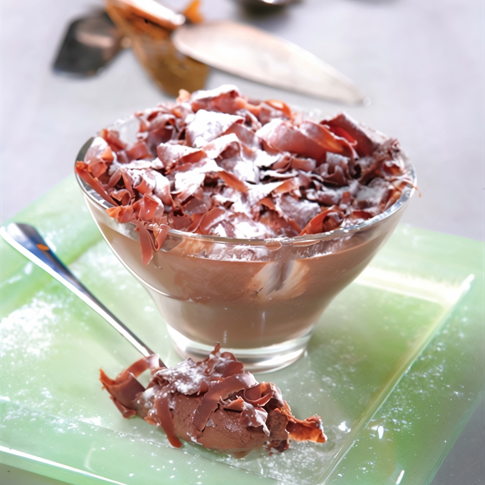 Шоколадный мусс с оливковым маслом и бренди
