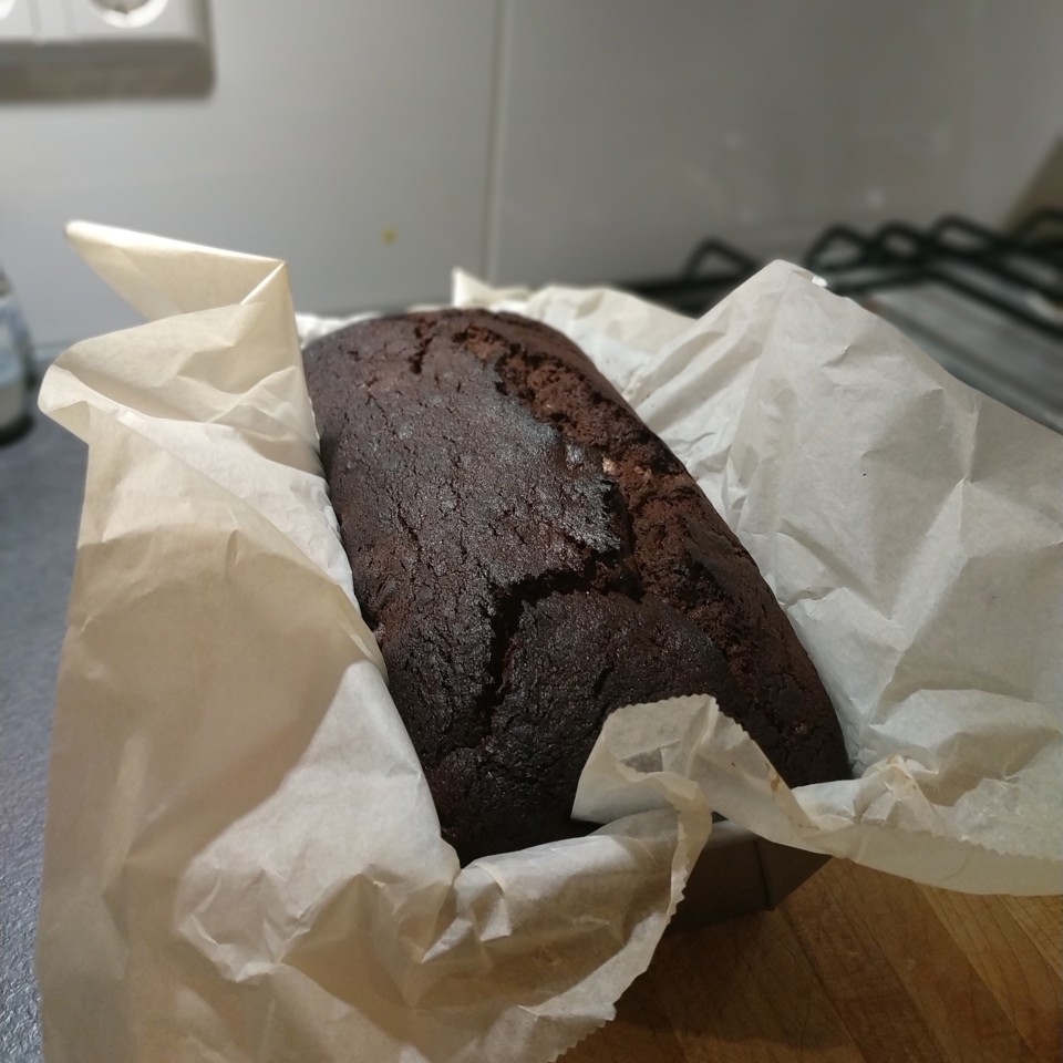 Шоколадный кекс с бананом