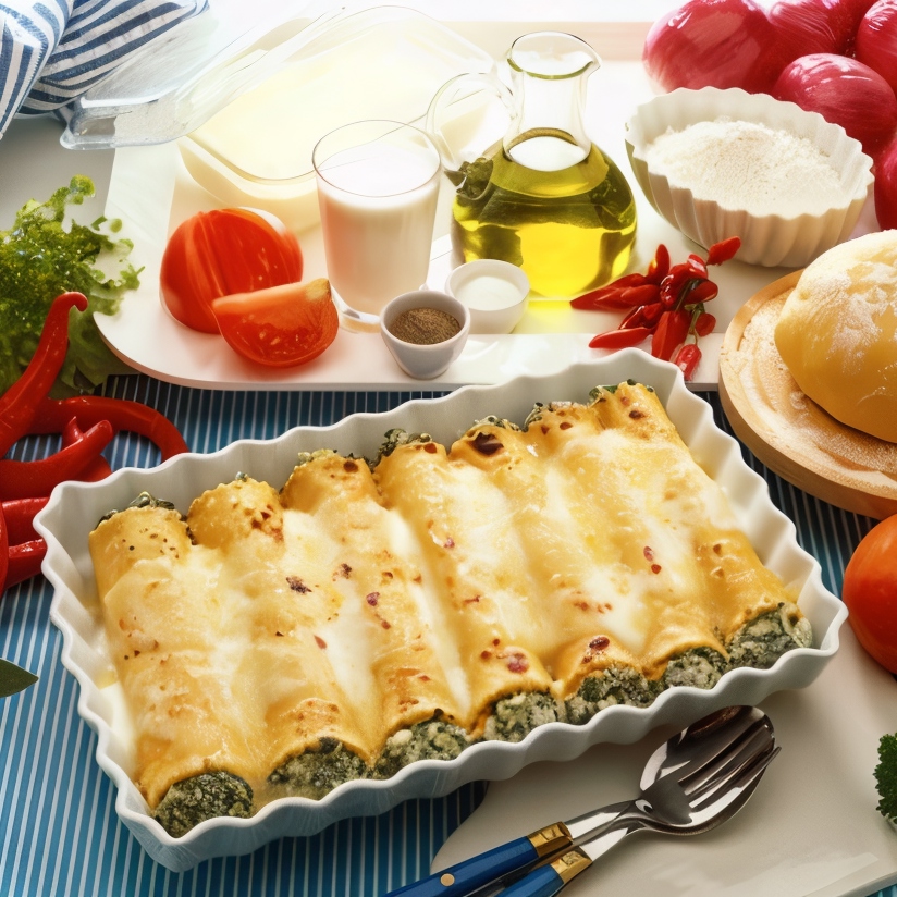 Слоеные трубочки с начинкой из сыра и шпината
