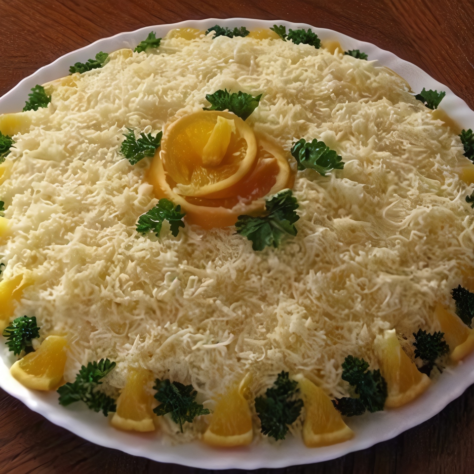 Слоеный салат из курицы с корейской морковкой