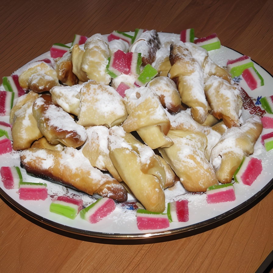Сметанные рогалики с мармеладом