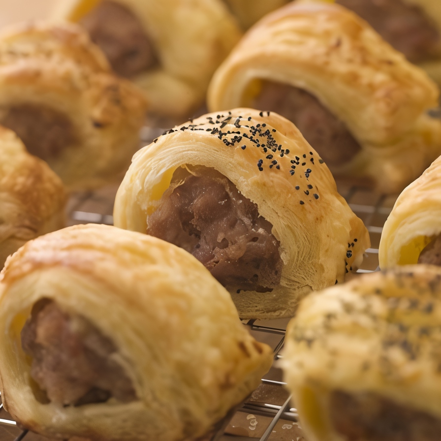 Сосиски в тесте с кунжутом и маком
