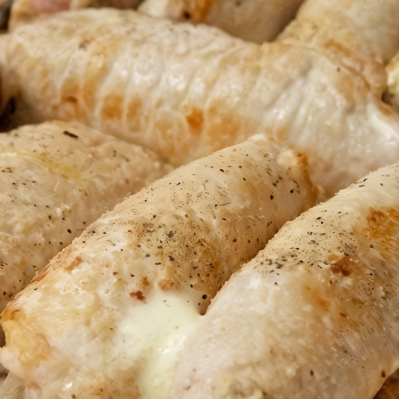 Свиные рулетики с грибами и сыром