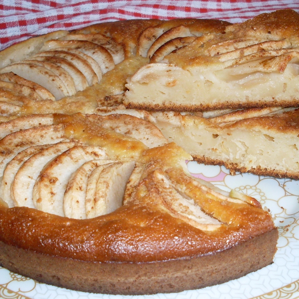 Творожный пирог с яблоками