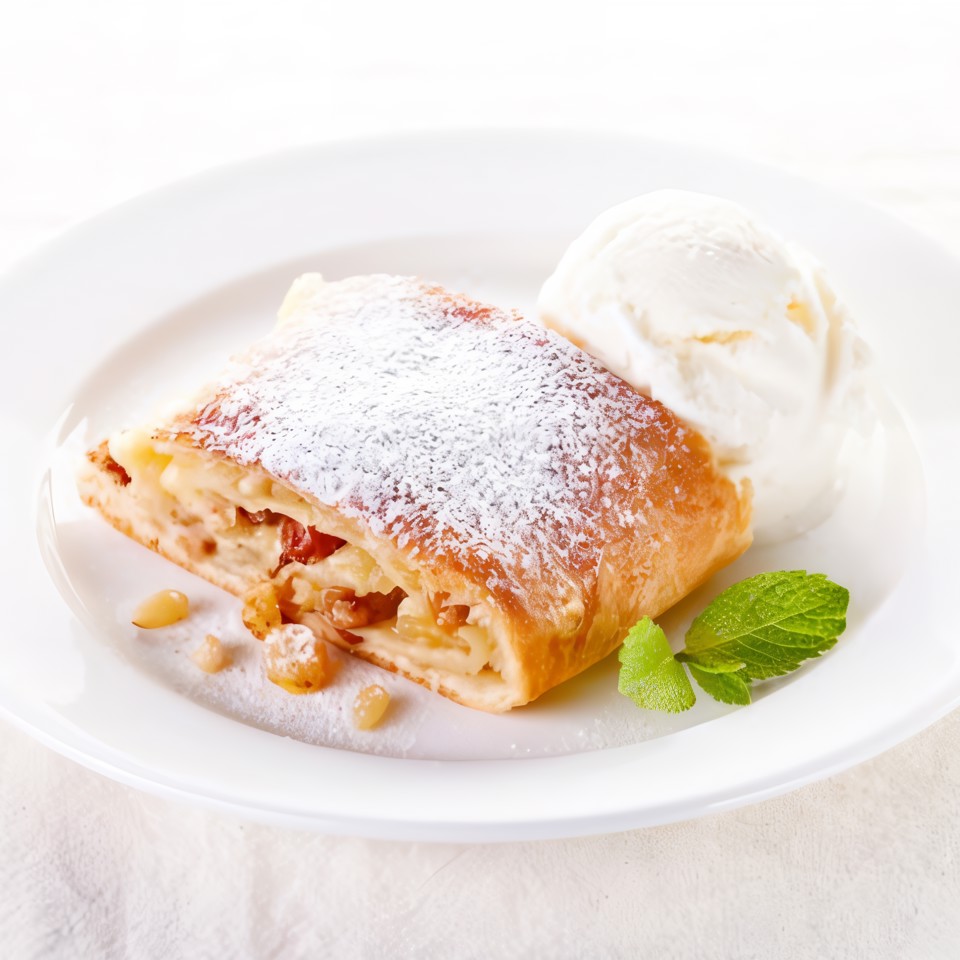 Венский штрудель с яблоками и корицей