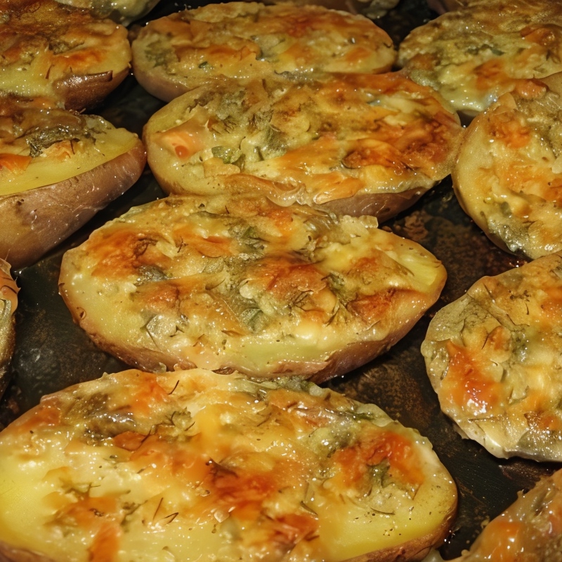 Запеченный картофель с чесночным маслом
