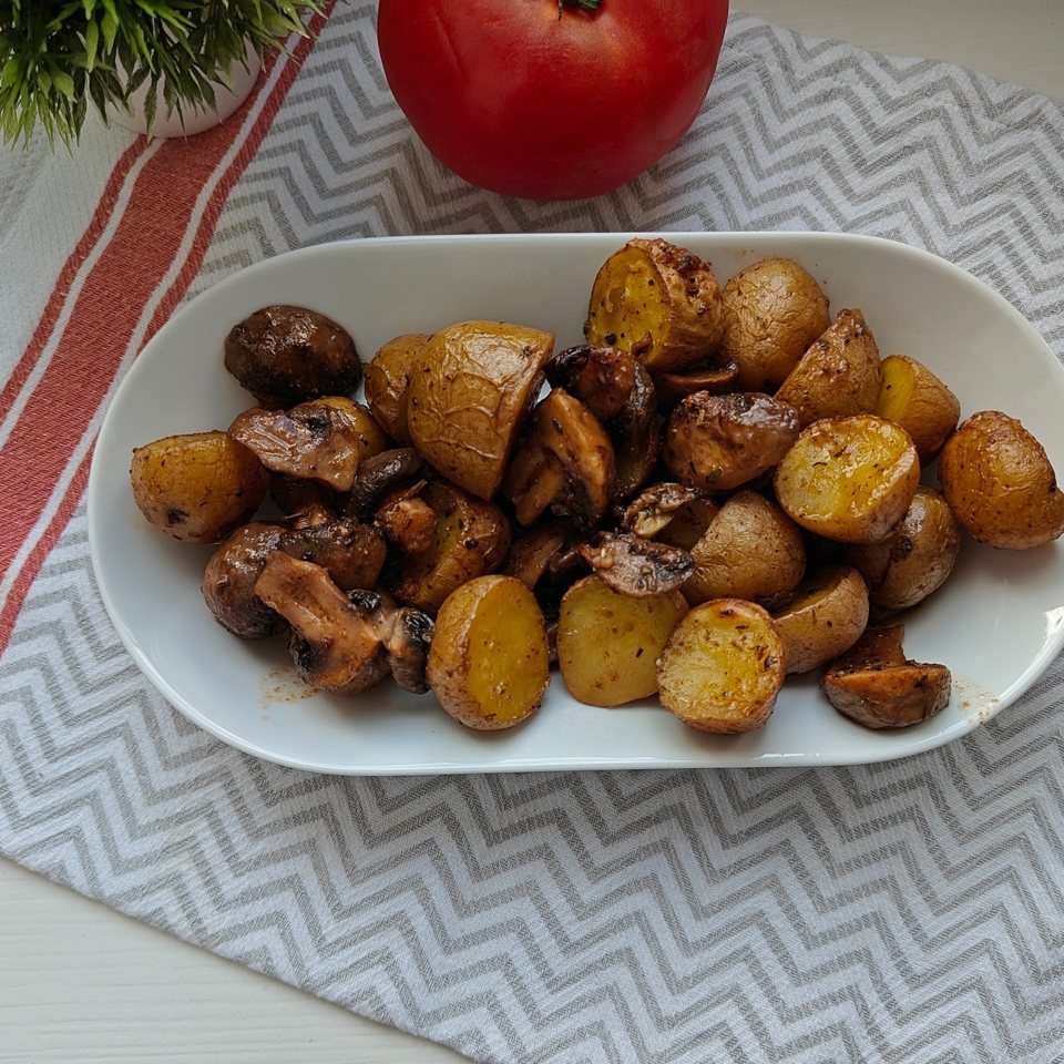 Запеченный картофель с шампиньонами
