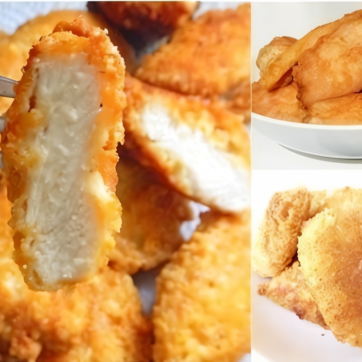 Жареная куриная грудка под соусом бешамель
