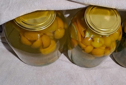 Фото шага рецепта Абрикосовый компот с лимоном и имбирем на зиму 186594 шаг 11  
