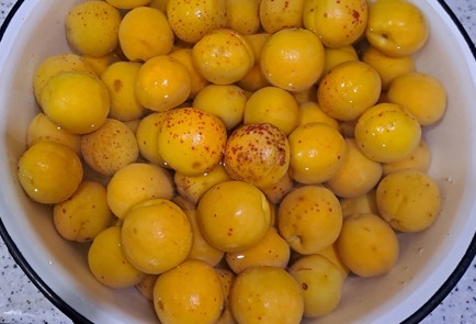 Фото шага рецепта Абрикосовый компот с лимоном и имбирем на зиму 186594 шаг 3  