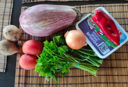 Фото шага рецепта Баклажаны запеченные с овощами и брынзой 174961 шаг 1  