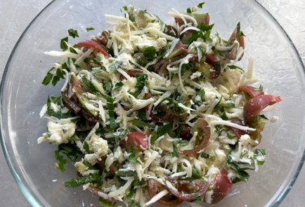 Фото шага рецепта Битые баклажаны с сыром и помидором 174529 шаг 8  