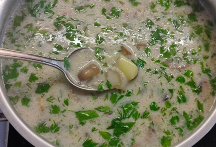 Фото шага рецепта Чешский грибной суп кулайда 176356 шаг 19  