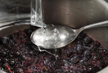 Фото шага рецепта Джем из винограда и черноплодной рябины 152738 шаг 3  