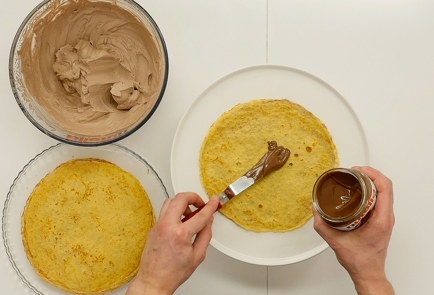 Фото шага рецепта Французский блинный торт с нутеллой и апельсиновой цедрой 114584 шаг 6  