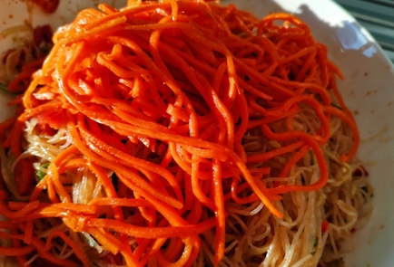 Фото шага рецепта Фунчоза с овощами и морковью покорейски 151119 шаг 12  