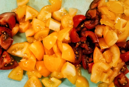 Фото шага рецепта Фузилли с помидорами черри и пармезаном 151427 шаг 4  