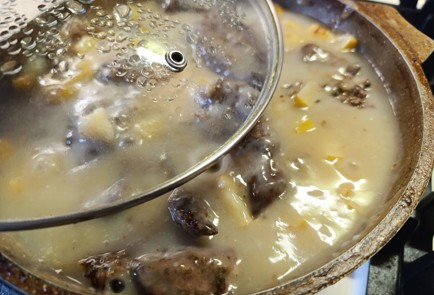 Фото шага рецепта Говяжья печень тушеная с айвой 190837 шаг 17