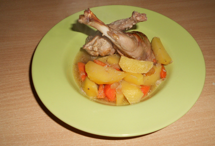 Фото шага рецепта Кролик с картошкой в духовке 152169 шаг 14  