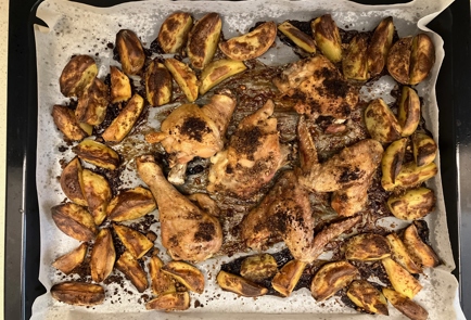 Фото шага рецепта Курица с картошкой в ореховой приправе 174840 шаг 10  