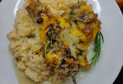 Фото шага рецепта Тушеная курица с грибами и сыром 174534 шаг 17  