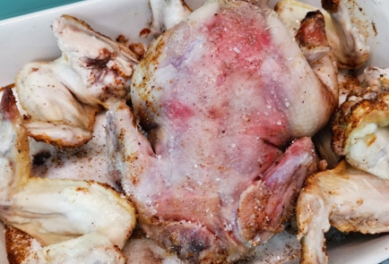 Фото шага рецепта Курица в специях на солевой подложке 152581 шаг 7  