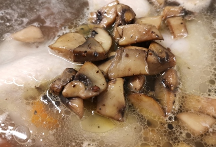 Фото шага рецепта Куриный суп с грибами 175405 шаг 10  