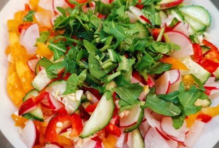 Фото шага рецепта Летний витаминный салат 153086 шаг 8  