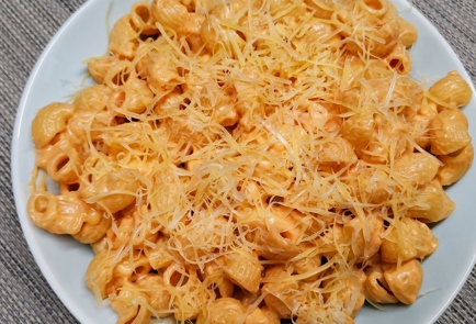Фото шага рецепта Макароны меццигомити с сыром и томатным соусом 152389 шаг 5  