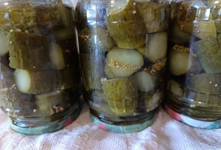 Фото шага рецепта Маринованные огурцы пофински 190834 шаг 15  