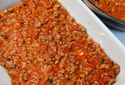 Фото шага рецепта Мясная лазанья из баклажана и помидоров 152866 шаг 11  