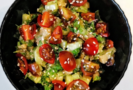 Фото шага рецепта Овощной салат с баклажанами 173711 шаг 12  