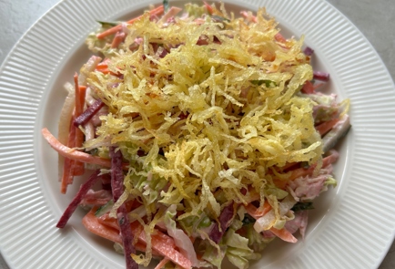 Фото шага рецепта Овощной салат с курицей и картофелем пай 174262 шаг 11  