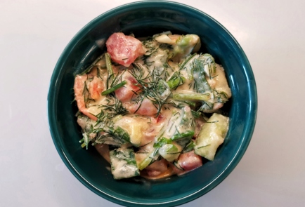 Фото шага рецепта Овощной салат с яйцами 186397 шаг 15  