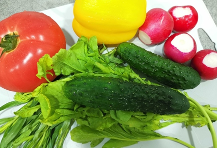 Фото шага рецепта Овощной салат со сметаной 186387 шаг 1  